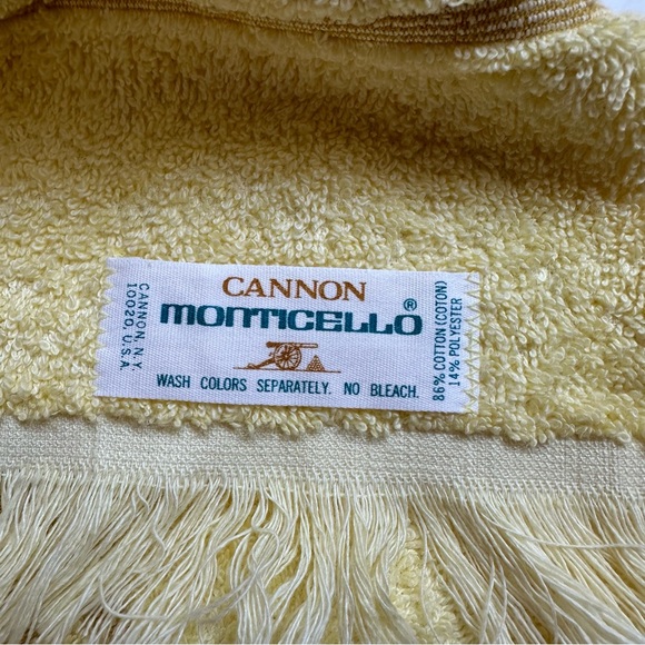 Cannon Vintage Monticello Sculpted Towel and Washcloth in Yellow - Picture 8 of 11